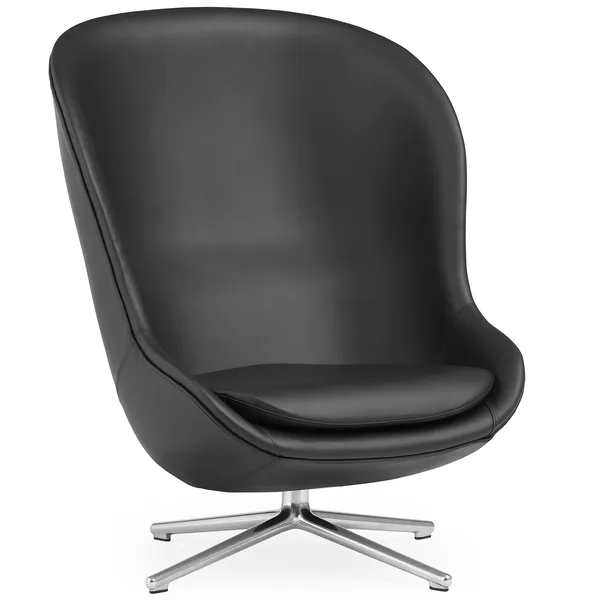Hyg Fåtölj Hög Med Tiltfunktion Läder / Aluminium