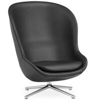 Hyg Fåtölj Hög Med Tiltfunktion Läder / Aluminium