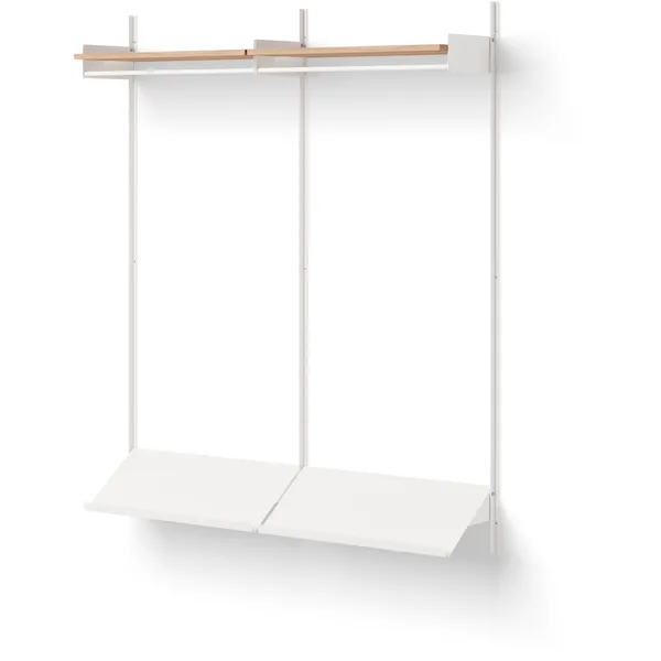 Wardrobe 2 Hylde Hvid / Eg
