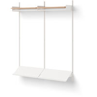 Wardrobe 2 Hylde Hvid / Eg