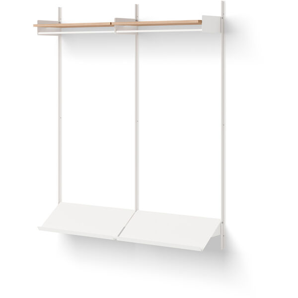 Wardrobe 2 Hylde Hvid / Eg