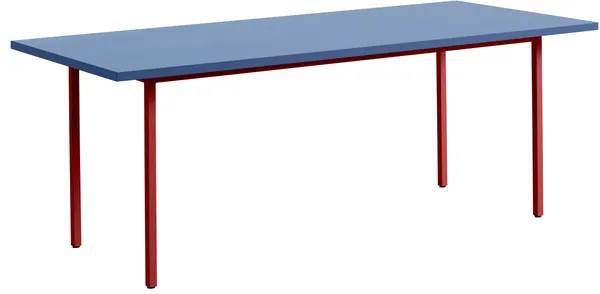 Two-Colour Bord 200x90 cm Vinrød / Blå