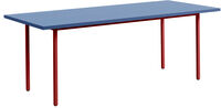 Two-Colour Bord 200x90 cm Vinrød / Blå