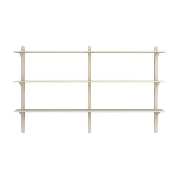 Levi Wall Shelf 180 cm Medium Aluminium / White Pigmented Ash