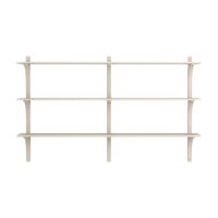 Levi Wall Shelf 180 cm Medium Aluminium / White Pigmented Ash