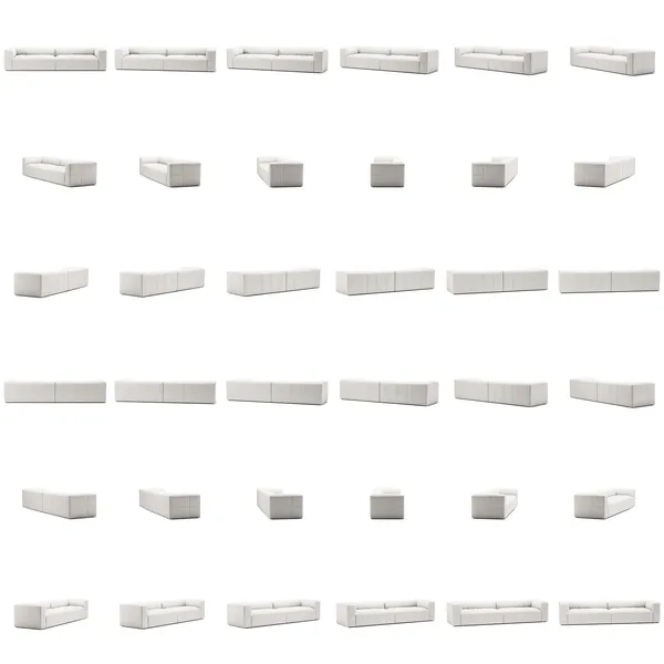 Mure 4-Sitssoffa Steam White