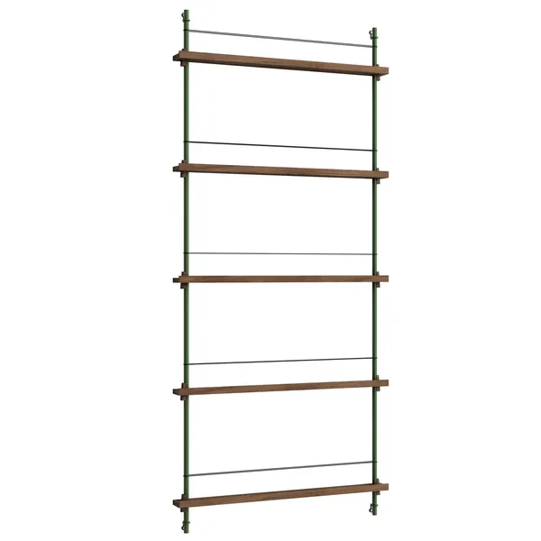 Magazine Hylla 85x188 cm Rökt Ek/Grön