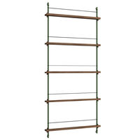 Magazine Hylla 85x188 cm Rökt Ek/Grön
