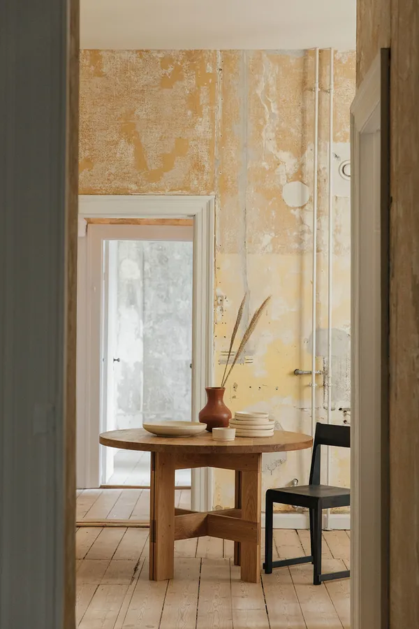 Farmhouse Trestle Spisebord Eg Ø 120 cm