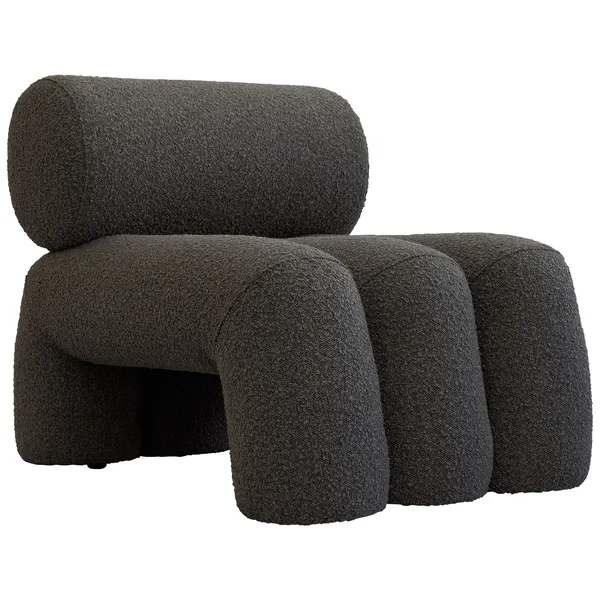 Foku Loungestol Bouclé Deep Taupe