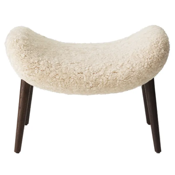 Lodge Fotskammel Mörk Ek / Curly 09 Off-White