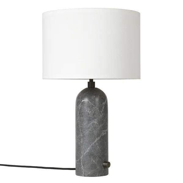 Gravity Bordlampe Liten Grå Marmor / Hvit