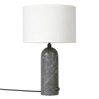 Gravity Bordlampe Liten Grå Marmor / Hvit
