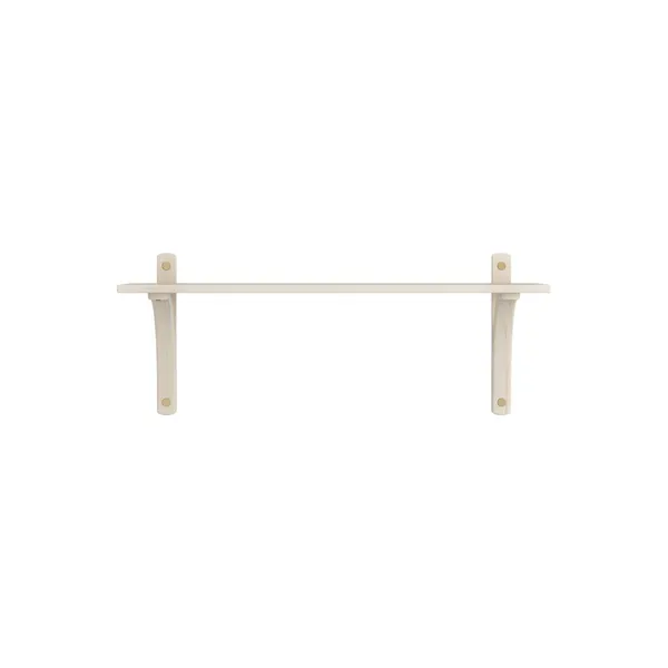 Levi Wall Shelf 90 cm Small Brass / White Pigmented Ash