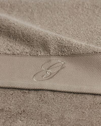 Embroidery Håndklæde 50x70 cm Hvidt Taupe Beige