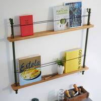 Magazine Hylly 73x85 cm Tammi/Vihreä