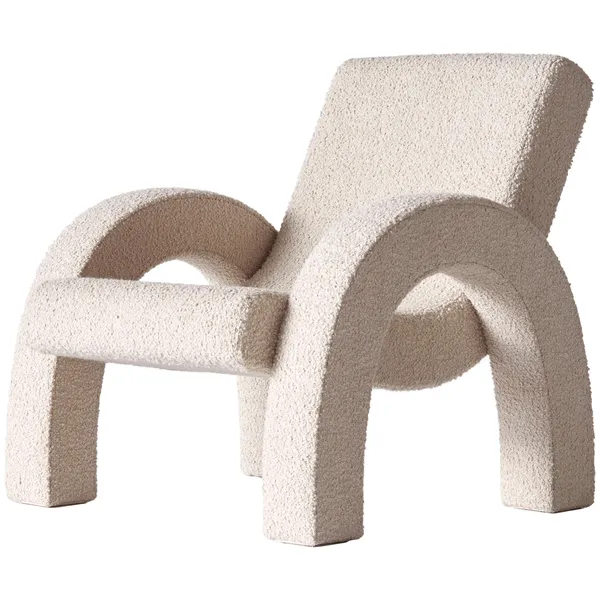 Arco Loungefåtölj Liten Bouclé Beige