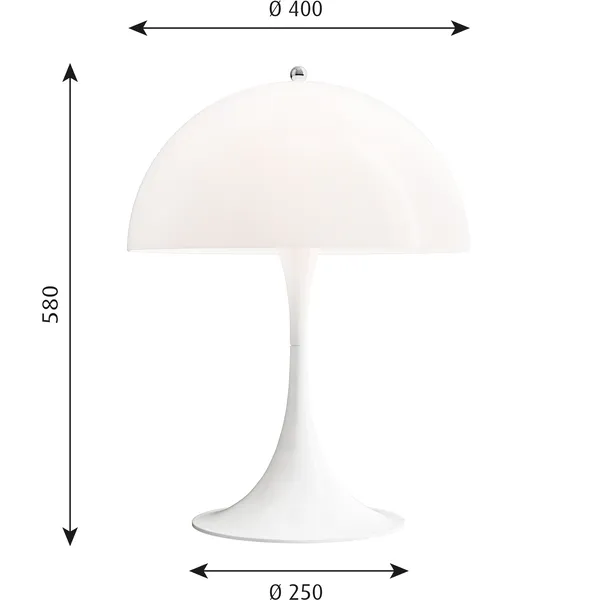 Panthella 400 Bordslampa Opalvit