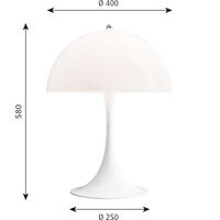 Panthella 400 Bordslampa Opalvit