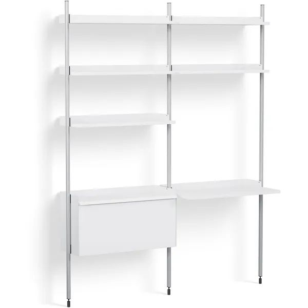 Pier System 12 2 columns PS White / Aluminium