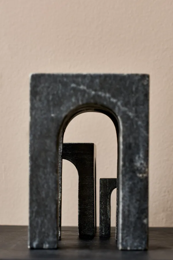 Arkis Bookend Bogstøtte 3 dele Sort