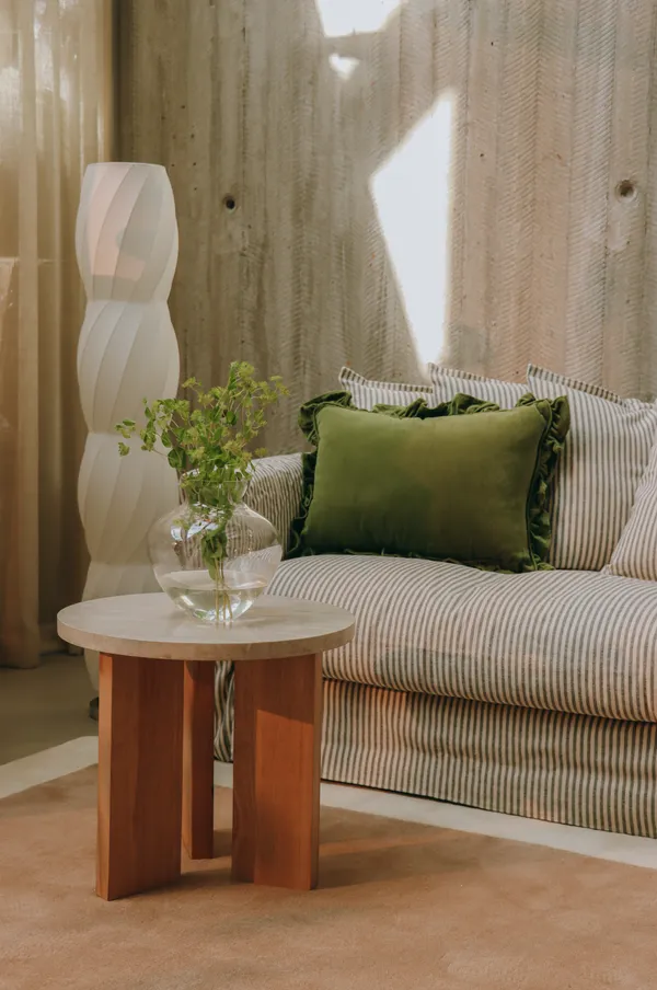 Le Grand Air 3-Personers Sofa Hør Divan Højre Ash Stripe