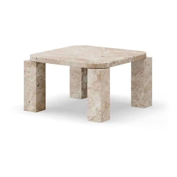 Atlas Sohvapöytä 60x60 cm Unfilled Travertine