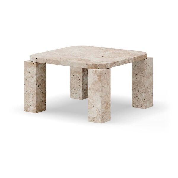 Atlas Sofabord 60x60 cm Unfilled Travertine