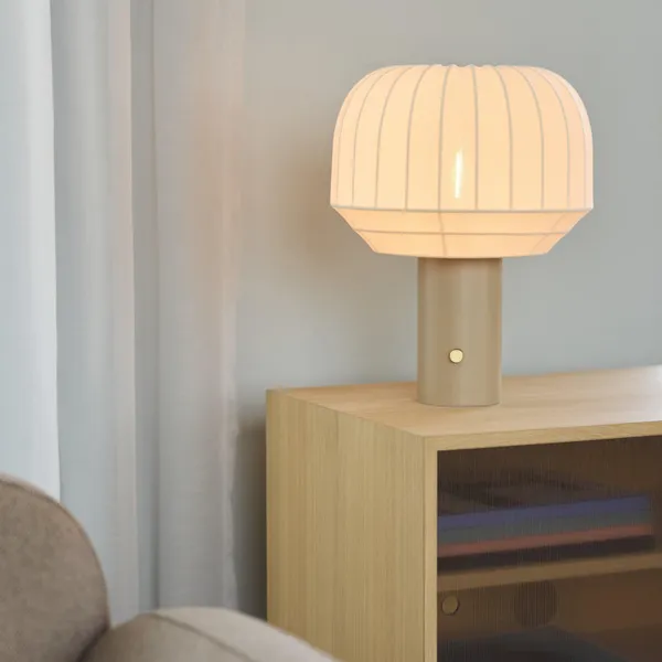 Tradition Bordslampa Grey Beige/Vit