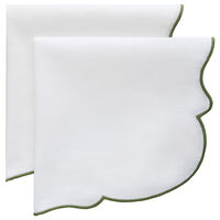 Gia Servetti 45x45 cm 2 kpl:n pakkaus Valkoinen / Vihreä