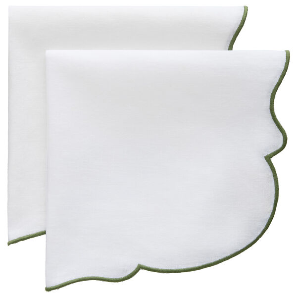 Gia Serviet 45x45 cm 2-pak Hvid / Grøn