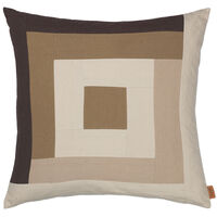 Border Patchwork Pute 50x50 cm Dark Sand / Coffee