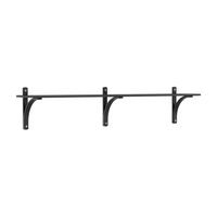 Levi Wall Shelf 180 cm Small Brass / Black Stained Ash