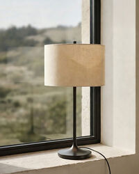Soft Bordlampe Metallisk Bronze / Linen Natural