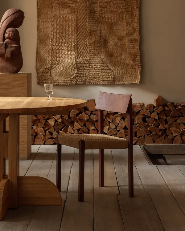 Mauro Stol French Red Oak / Paper Cord