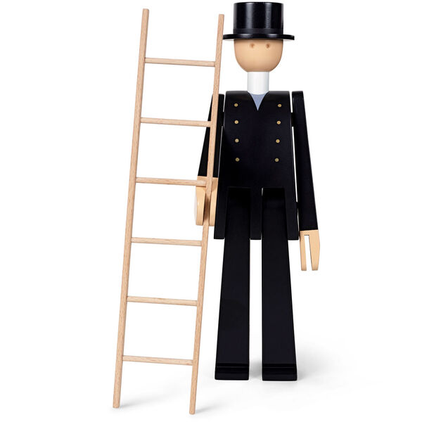 Chimney Sweeper Træfigur Sort