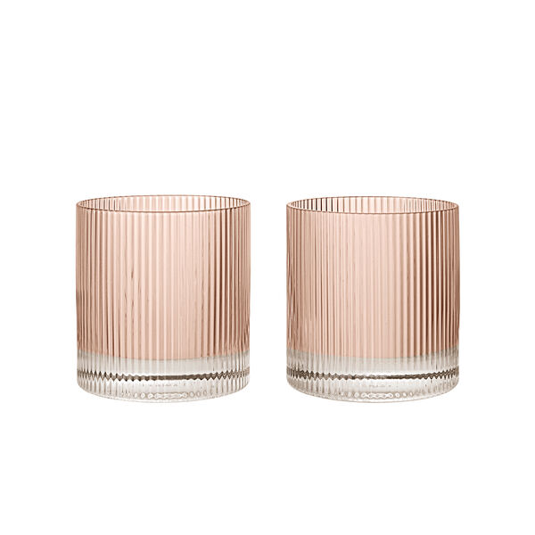 Ripple Tumblerglass 2-pk Blush