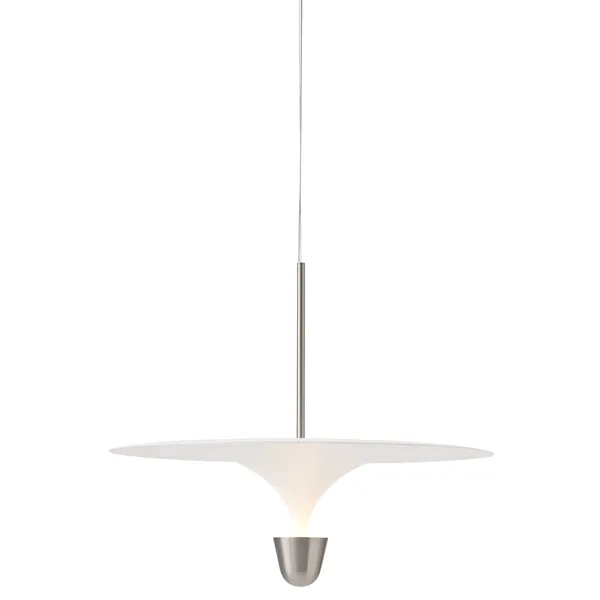 Kantarell Pendel 60 cm Aluminium / Hvit