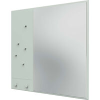 Memo Wall Mirror With Notice Board Mist