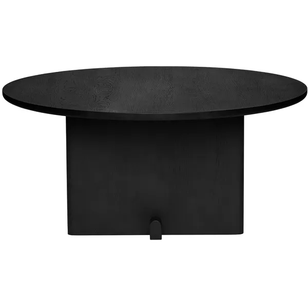 Koku Sohvapöytä Pyöreä H:35 cm Mustalakattu Tammi