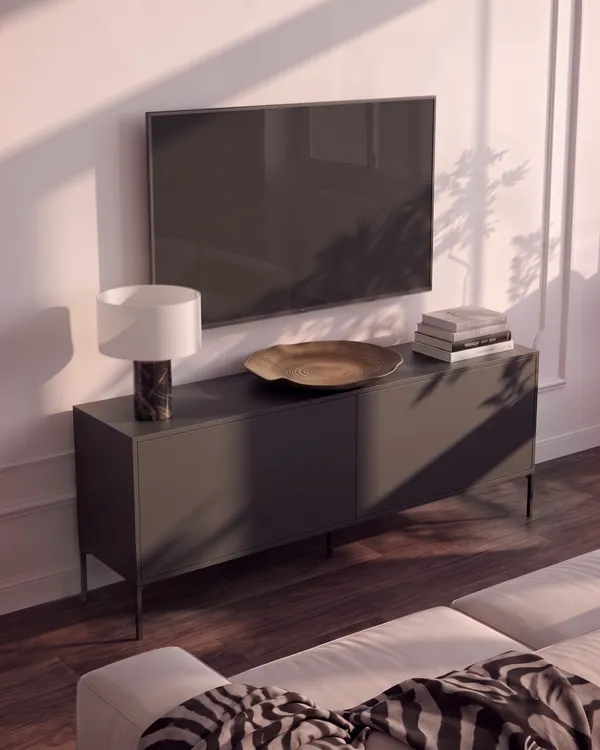Bloc Tv-Bord 136 cm Sort