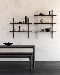 Bok Bænk Mørk Bejdset Egetræ 35x186 cm