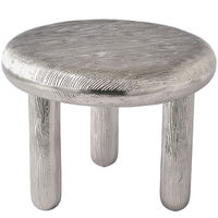 Thick Disk Sidobord Silver