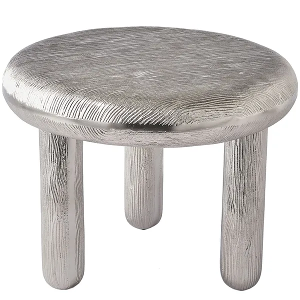 Thick Disk Sidobord Silver
