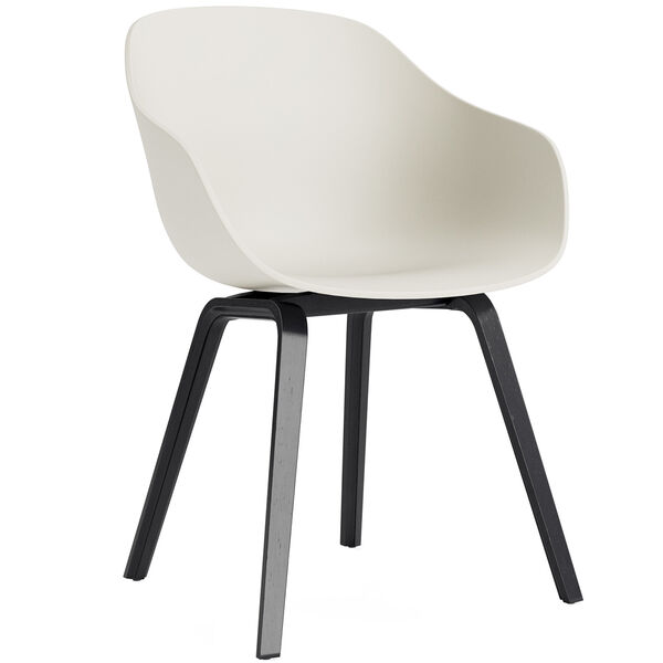 AAC 222 2.0 Armstol Sortlakeret Eg / Melange Cream