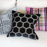 Manipur Kudde 43x43 cm Noir