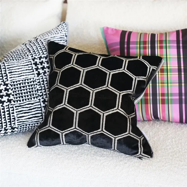 Manipur Kudde 43x43 cm Noir