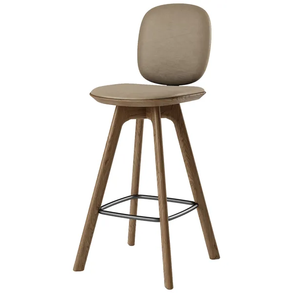 Pauline Comfort Barstol 65 cm Fumed Eik / Skinn Almond
