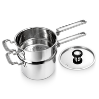 316 Kattila + höyrysuppilo 2 kpl:n pakkaus 18 cm
