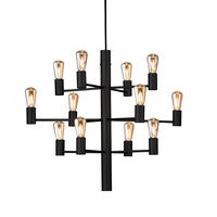 Manola 12 Lysekrone Dimmebar LED Svart
